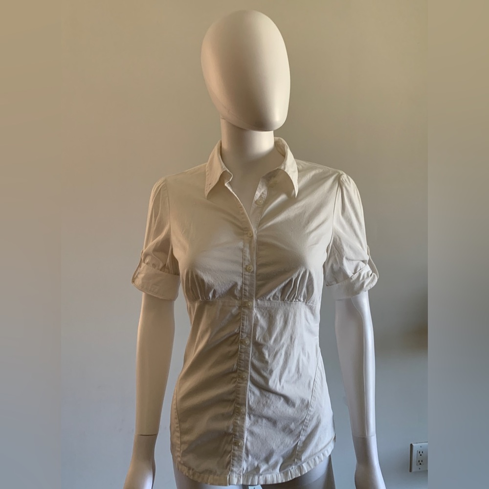 Guess Classic Button Down Top in White
